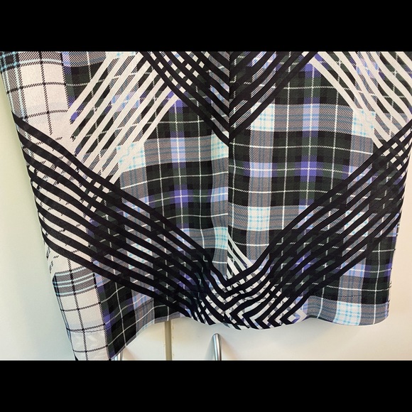 Sheike sleeveless sheer chequered career workwear blouse size 14 - Picture 4 of 12